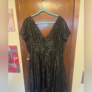 Torrid black sparkly chiffon dress